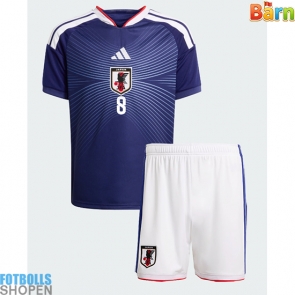Billiga Japan Takumi Minamino #8 Hemmatröja Barn VM 2026 Kortärmad (+ Korta byxor)